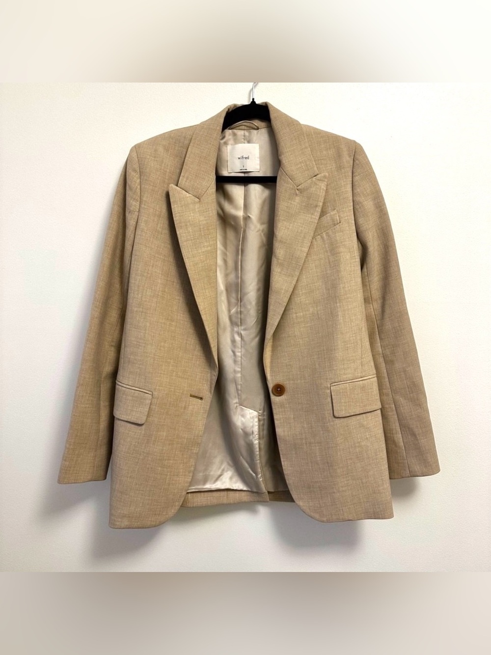 Aritzia Wilfred Flores Relaxed Oversized Single Breasted Blazer Size S